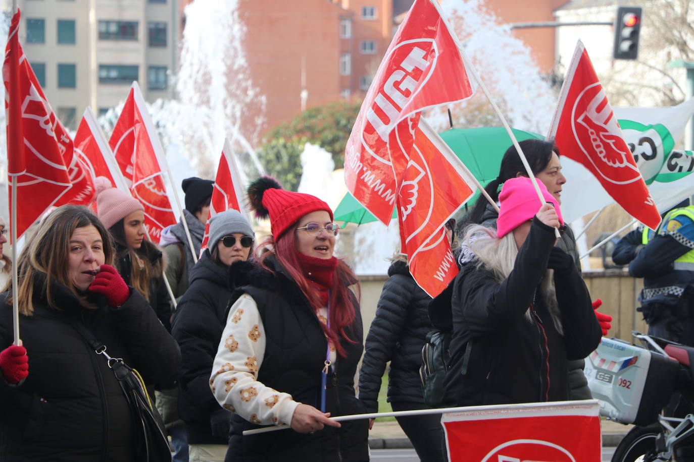 Manifestación de los trabajadores del Centro Estrada