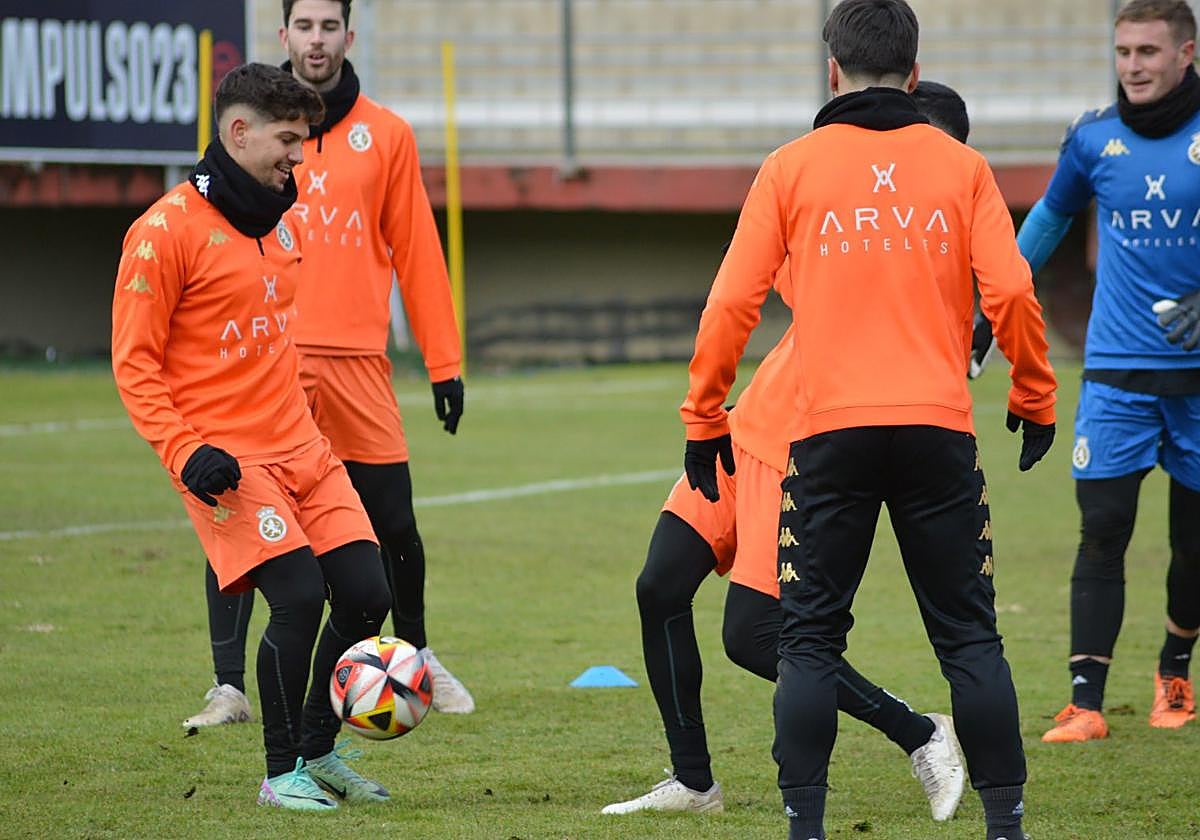 Berto, en un entrenamiento con la Cultural.