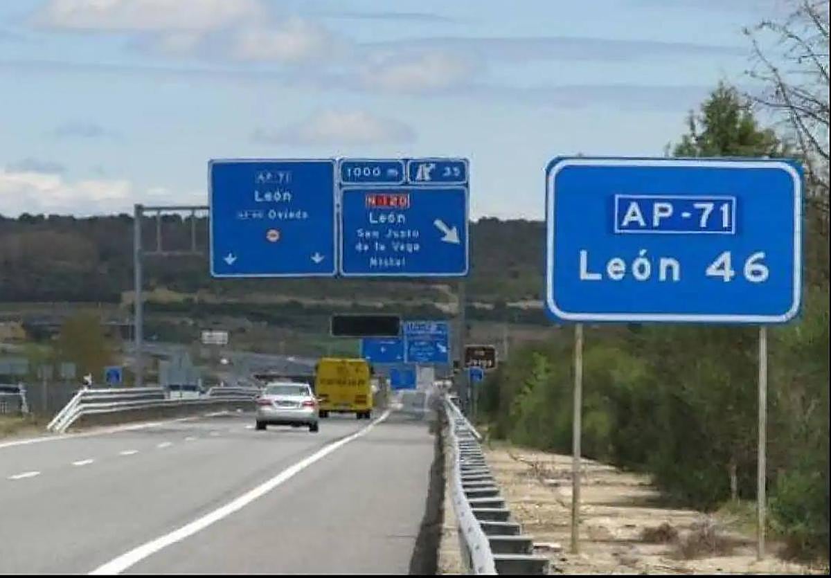 Imagen de archivo de la AP-71 que une León y Astorga.