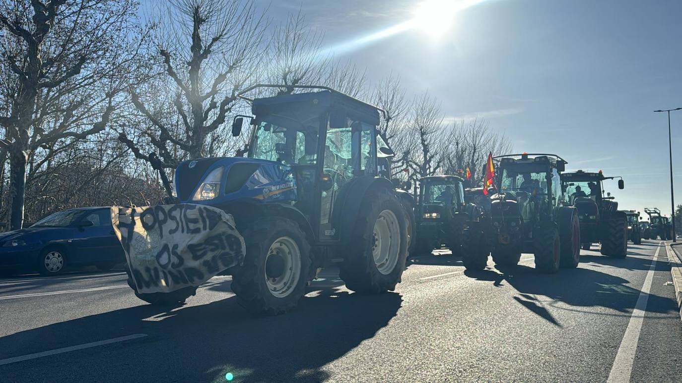 Las imágenes de la tractorada en León