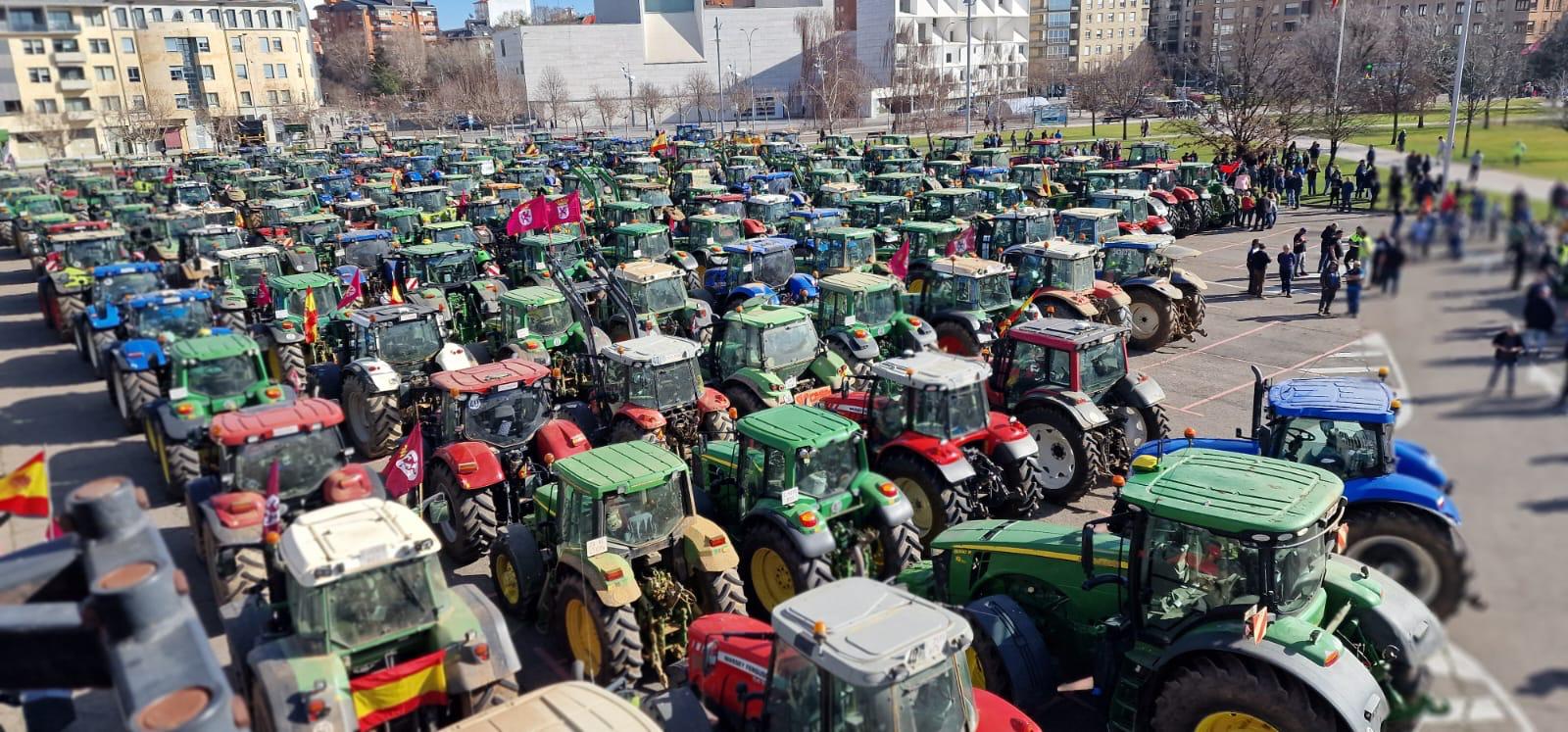 Imagen de la histórica tractorada en León.