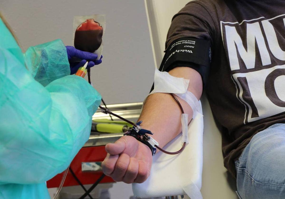 Donación de sangre.