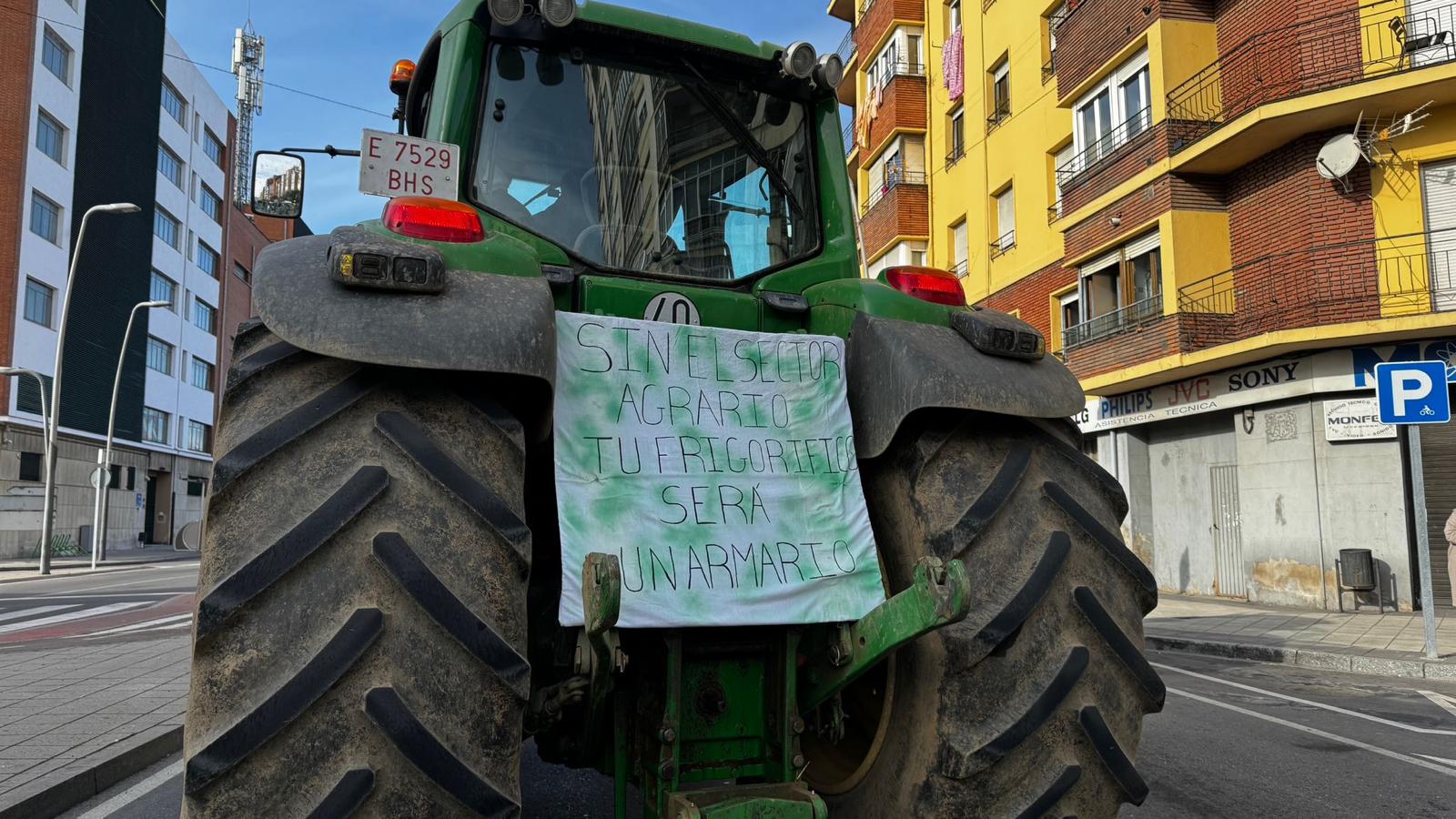 Imagen de la quinta jornada de tractorada en León.