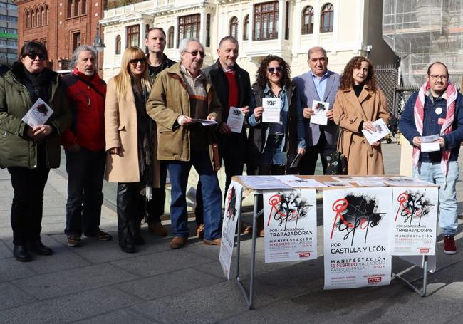 CCOO informó sobre esta manifestación en la plaza de Botines