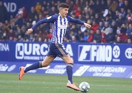 Saúl Crespo, en un partido con la Deportiva.