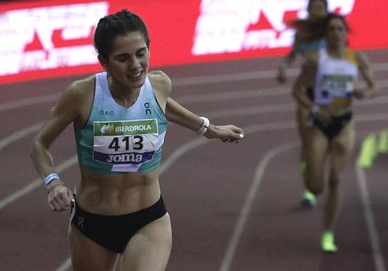 Marta García, en los Campeonatos de España en pista cubierta del año pasado.