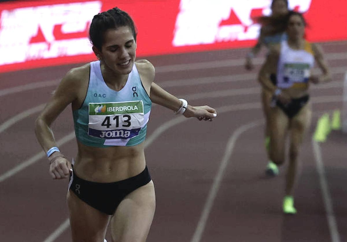 Marta García, en los Campeonatos de España en pista cubierta del año pasado.