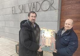 Imagen de la llegada del icono a la parroquia de El Salvador.