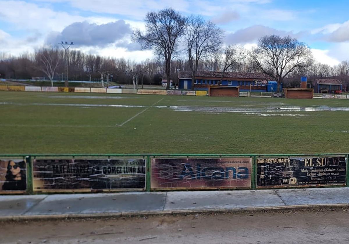 Imagen del campo de fútbol de Sahagún.