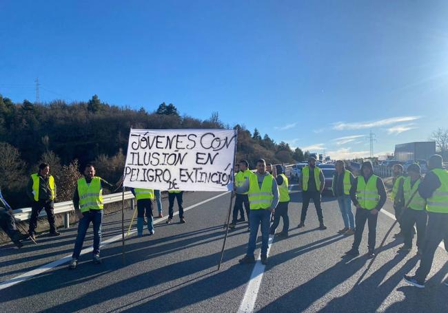 Imagen de uno de los cortes en la AP-66