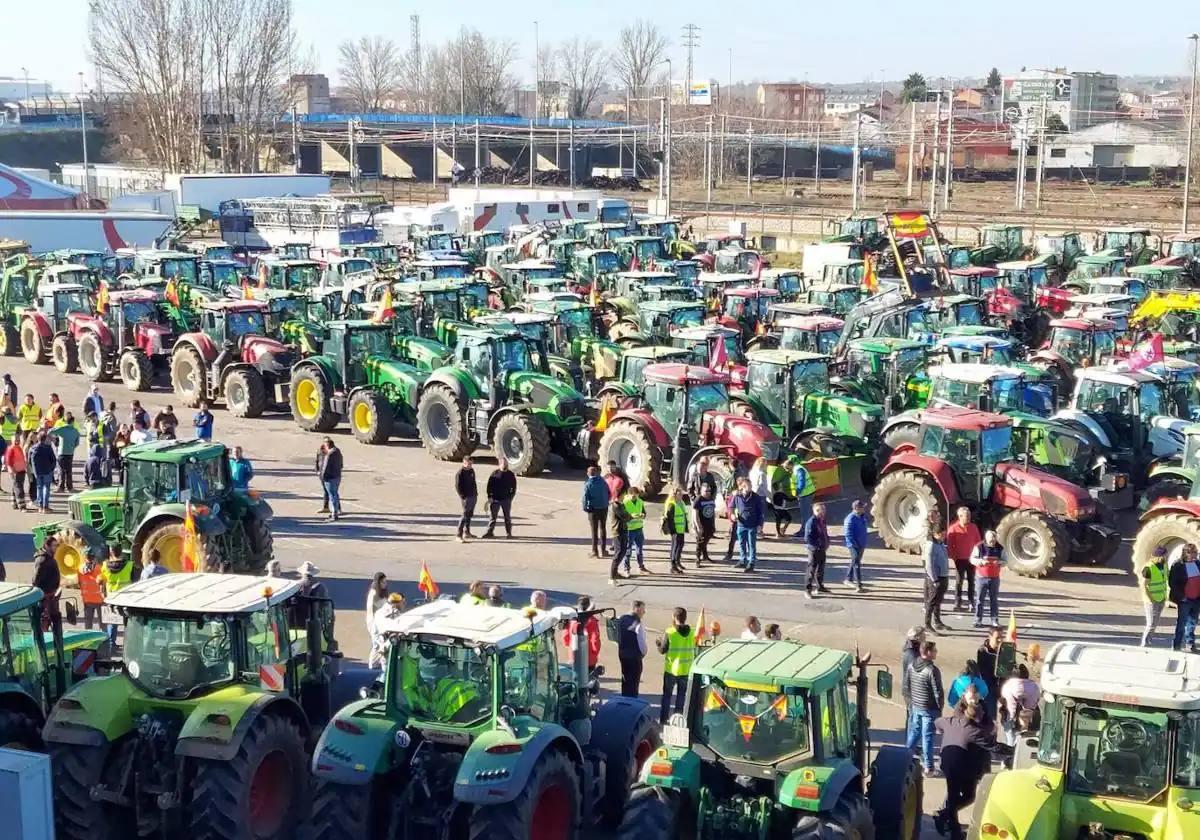 Tractorada en León.