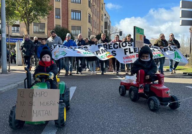 La cabeza de la manifestación en su llegada a San Marcos.