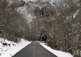 Nieve en la localidad berciana de La Cernada.