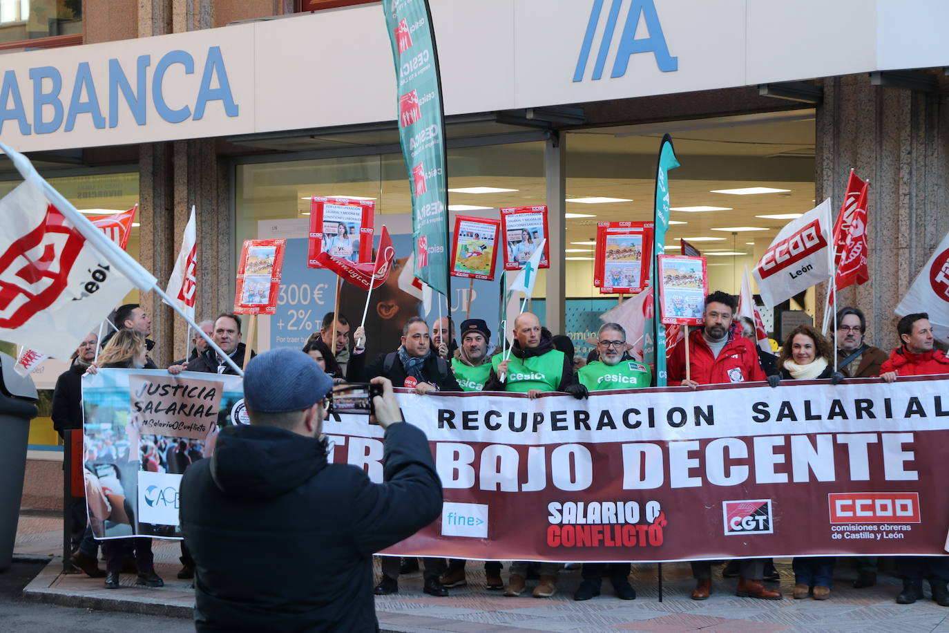 Huelga empleados de banca