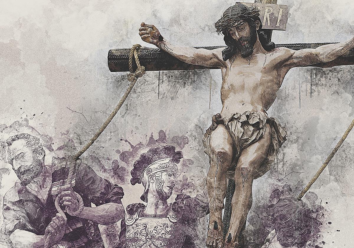 Un recorte del cartel de la jornada de exaltación de la Semana Santa de León en Sevilla 2024.