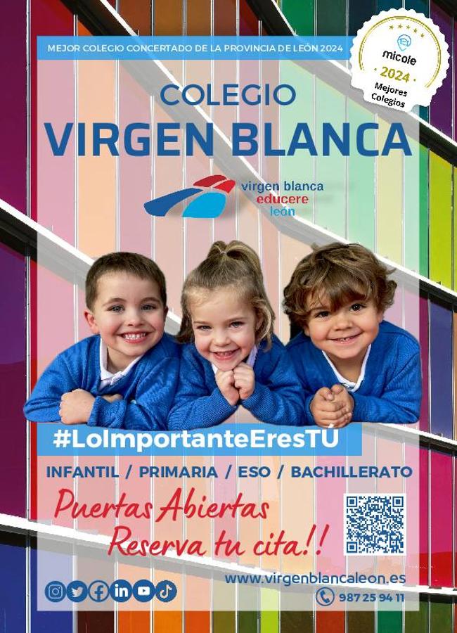 Cartel del Colegio Virgen Blanca