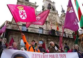 Manifestación en Astorga por la reapertura de la Ruta de la Plata.