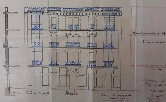 Planos originales del proycto por Isaac Balbuena. 1903.