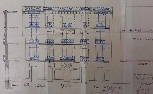 Projenin orijinal planları Isaac Balbuena tarafından yapılmıştır.  1903.