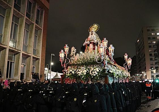 Procesión Dolor de Nuestra Madre de la Semana Santa de León 2024.