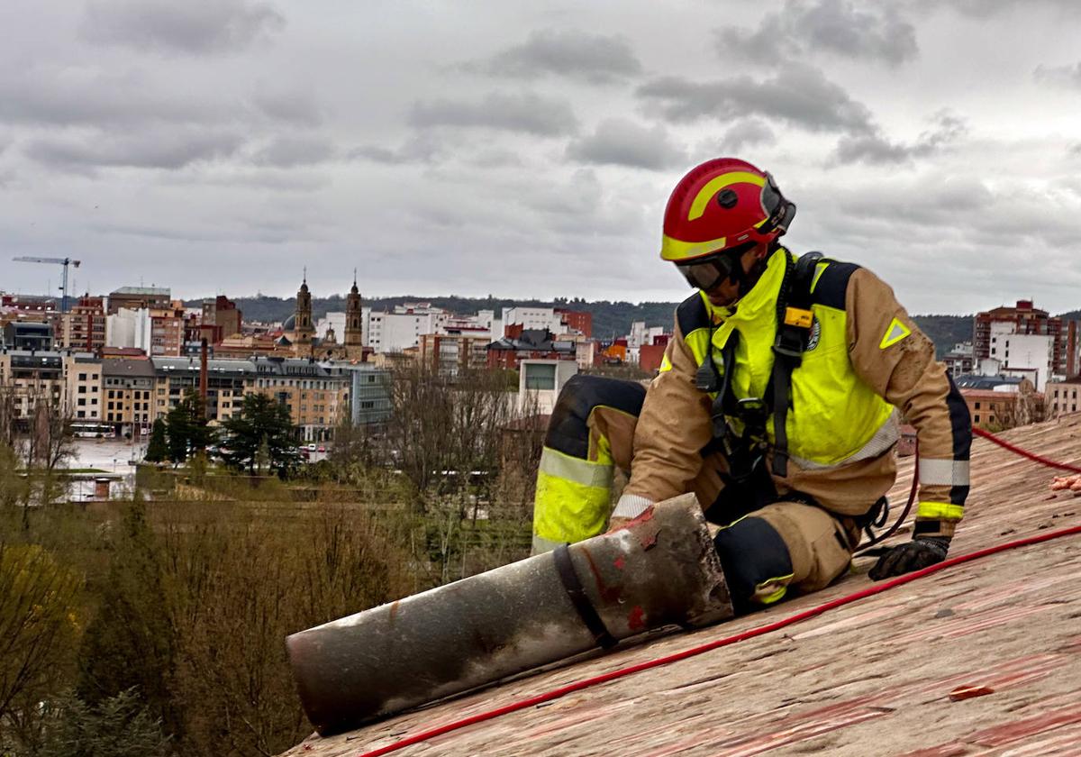 Las actuaciones de los Bomberos de León por la borrasca Nelson