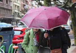 Lluvia en León en una imagen de archivo.