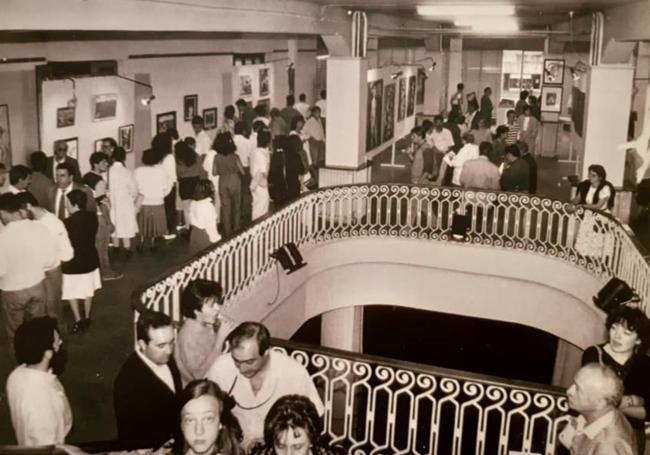 Interior del Edificio Pallarés durante la exposición.