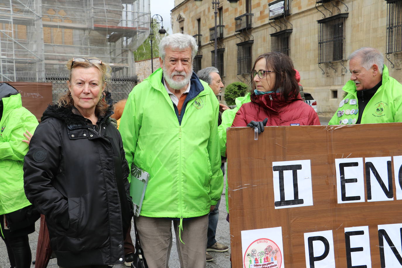 Concentración de pensionistas en León