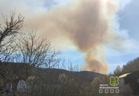 Incendio en San Feliz de las Lavanderas.