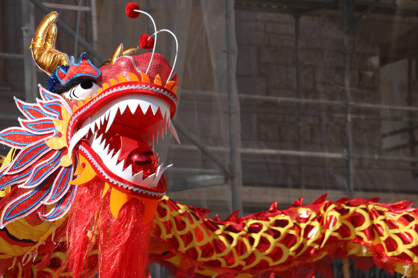 La danza del dragón chino en León