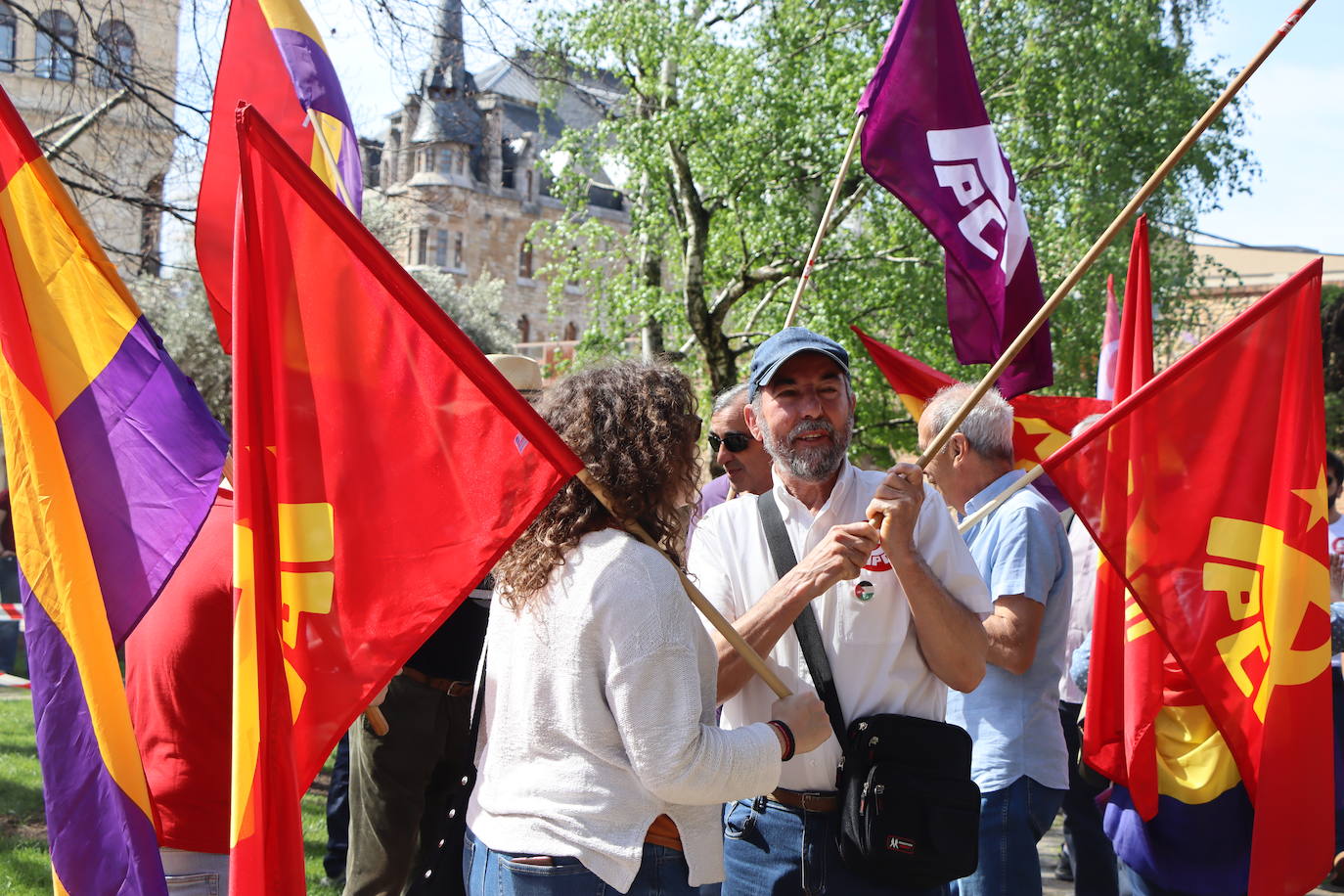 magen de la manifestación a favor de la república en León.