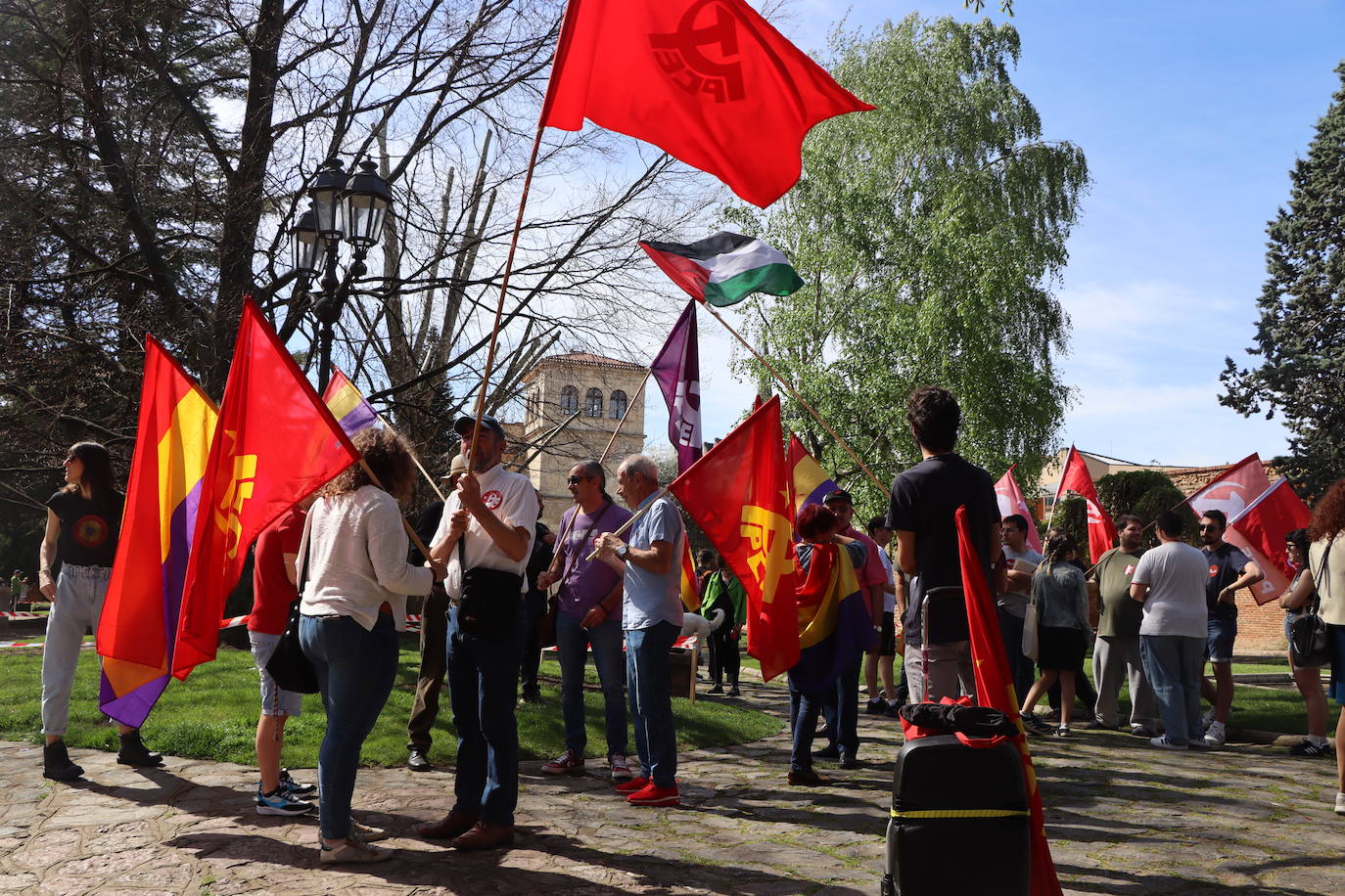 magen de la manifestación a favor de la república en León.