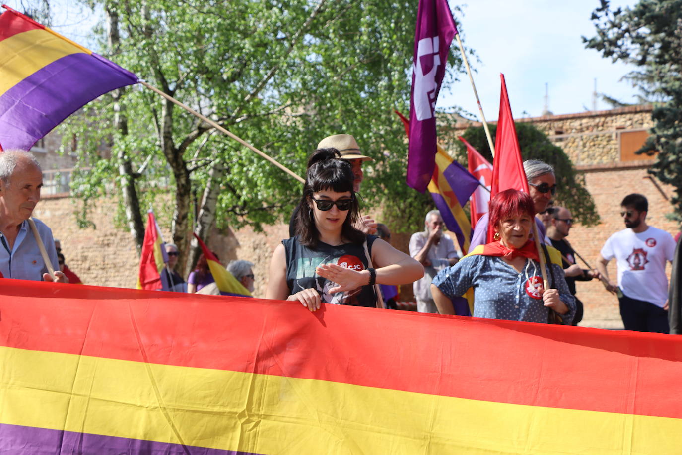 magen de la manifestación a favor de la república en León.