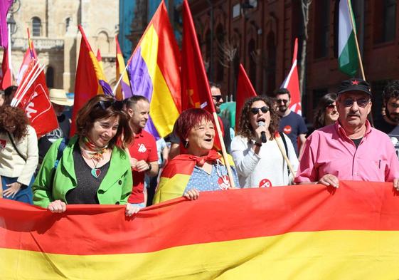 Imagen de la manifestación a favor de la República en León