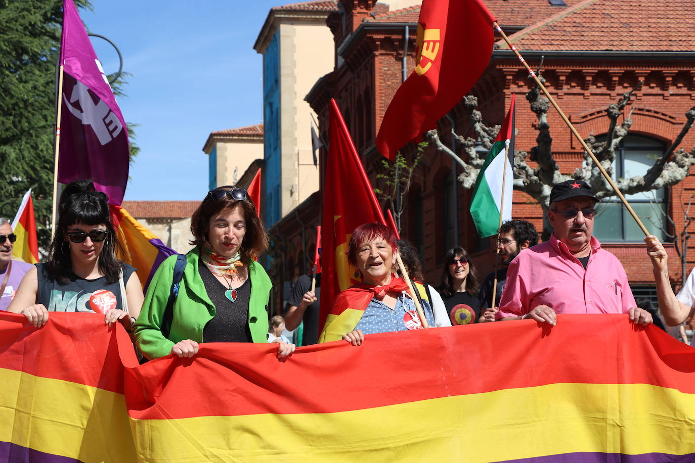 magen de la manifestación a favor de la república en León.