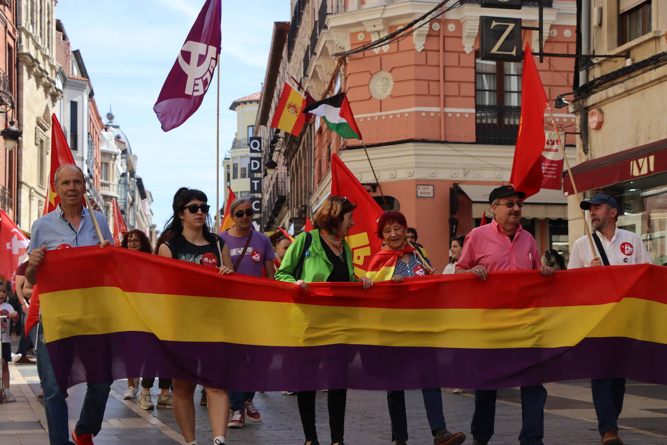 magen de la manifestación a favor de la república en León.