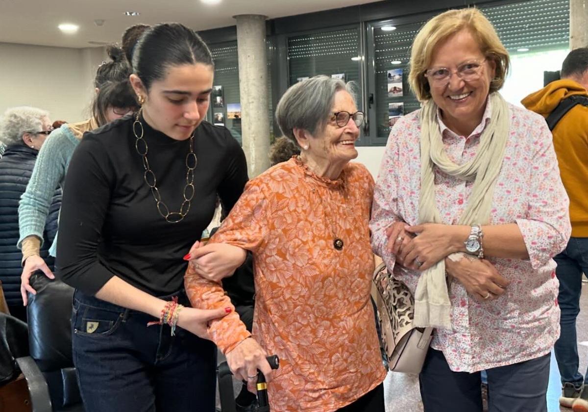 Natividad Fernández en el homenaje.