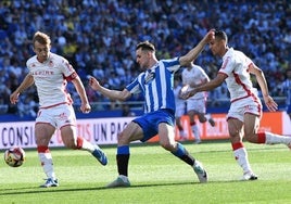 Un instante del partido disputado en Riazor.