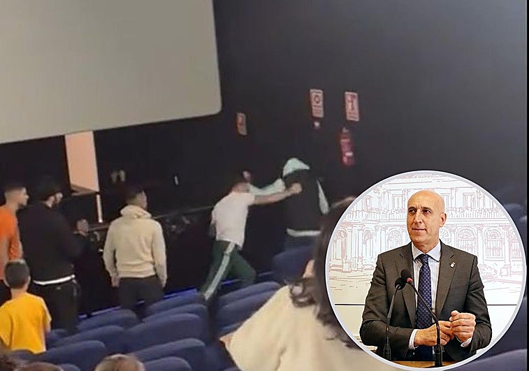 En grande, la pelea en el cine. En la imagen pequeña Diez este martes.