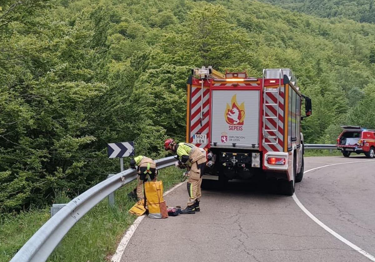 Imagen de la Le-2711, vía en la que ha tenido lugar el accidente.