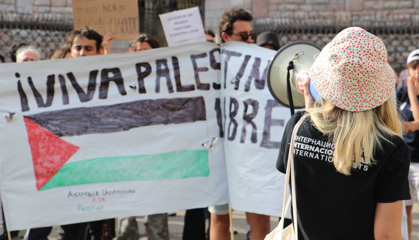 Manifestación en Leóncontra el genocidio en Palestina