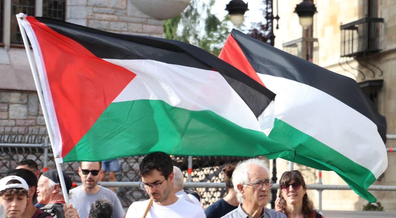 Manifestación en Leóncontra el genocidio en Palestina
