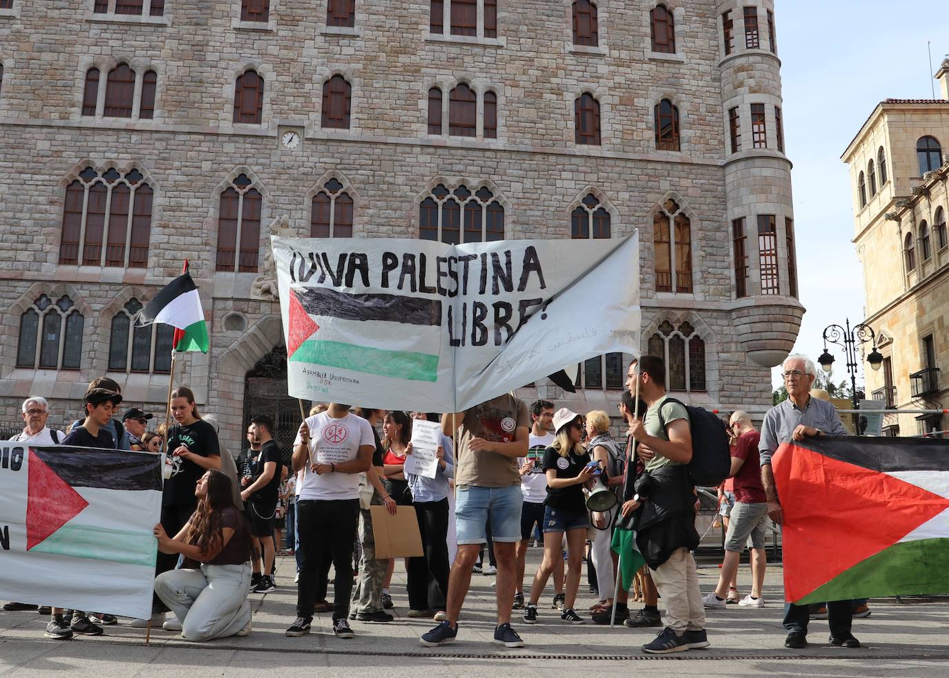 Manifestación en Leóncontra el genocidio en Palestina