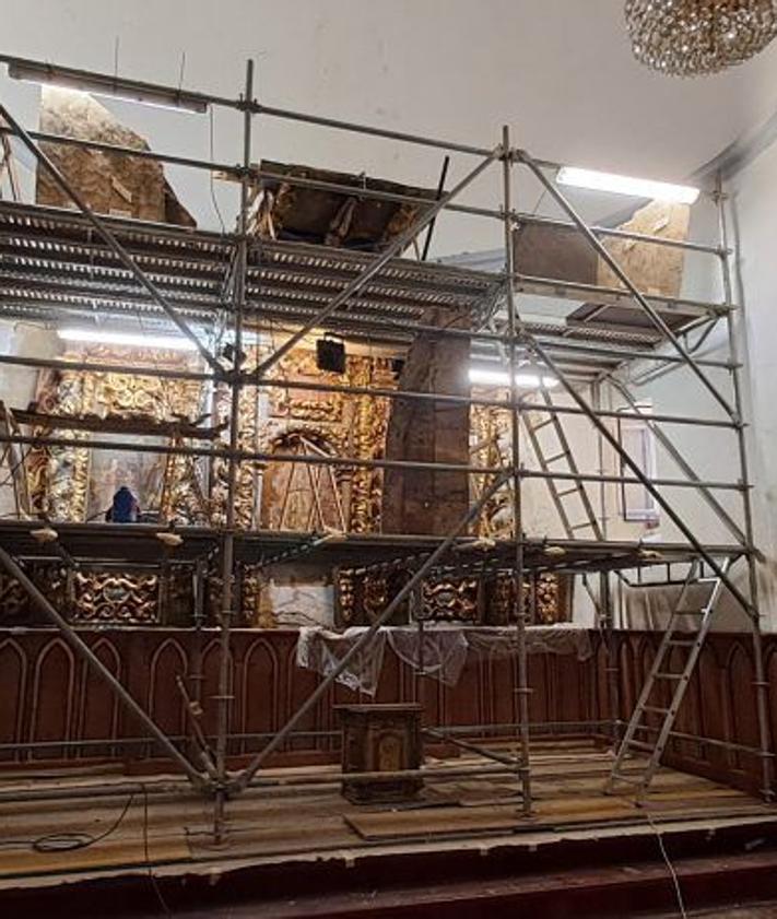 Imagen secundaria 2 - Restauración en la iglesia de Reyero.