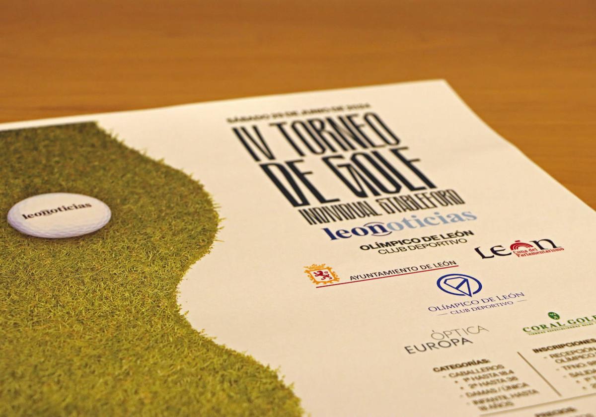 Cartel del IV Torneo de Golf de Leonoticias