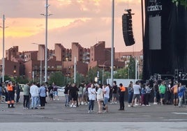 Estado de la Explanada de los Pendones unos minutos antes de saber la cancelación.