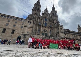 Foto final de los corredores en Santiago