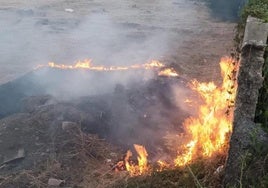 Declarado un incendio en Estébanez de la Calzada