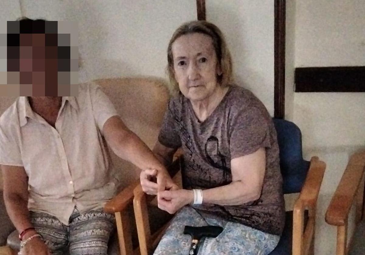 Teresa Valverde en el día que ingresó en la residencia de ancianos.