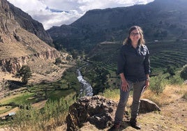 Patricia Aparicio en el valle de Sondondo, en Perú.